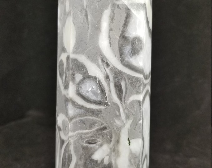 Large 6.3" 1.63 lbs Thousand Eye Jasper Quartz Crystal Tower Art Decor Display Reiki Crystals Healing Meditation Carved Gems Stone Gemstone