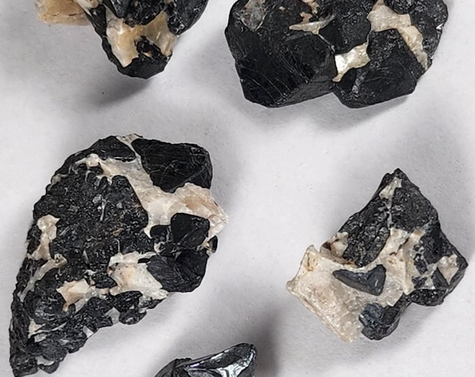 Nice Franklinite Crystals w SW UV Fluorescent Calcite Sterling Hill by Franklin New Jersey USA