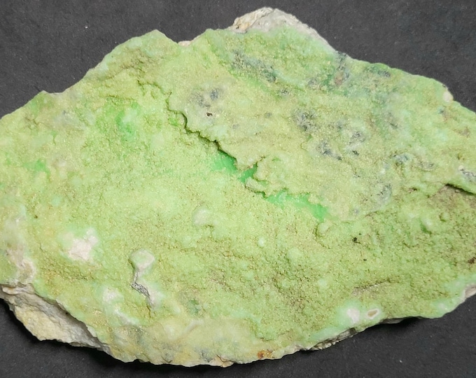 Green Gaspeite on Actinolite & Magnesite - Wood's Chrome Mine, Texas, Lancaster Cty, Pennsylvania Mineral Specimen - SW + LW UV Fluorescent