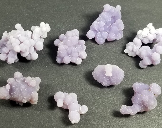 Lot of Top A++ GRAPE AMETHYST CHALCEDONY Crystals Jewelry Mineral Specimens Sulawesi Indonesia Minerals Bubbly Purple Agate Quartz Gems