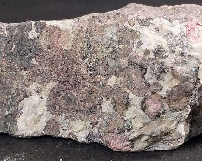 Pink Erythrite & Native Silver - Cobalt, Ontario, Canada Mineral Specimen Rock