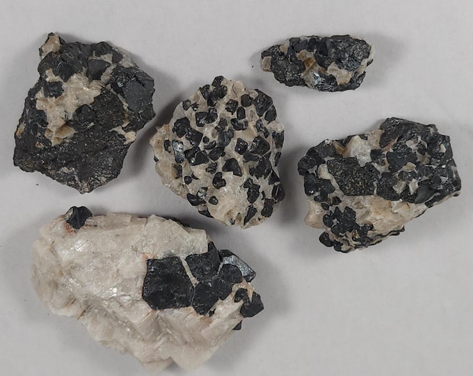 Nice Franklinite Crystals w SW UV Fluorescent Calcite Sterling Hill by Franklin New Jersey USA