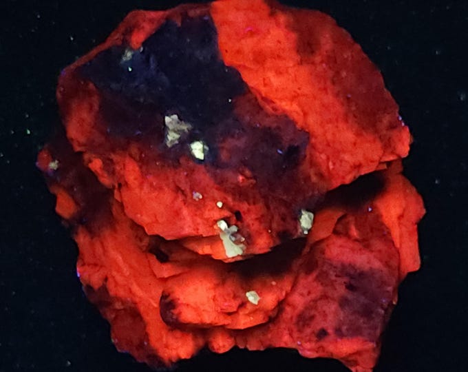 Nice + Rare SW Shortwave UV Fluorescent Barite in Calcite Sterling Hill Mine by Franklin New Jersey Minerals Rocks