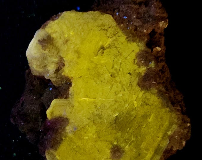 SW/MW/LW Uv Fluorapatite Crystals & Zinnwaldite from Panasqueira, Portugal Fluorescent Mineral Specimen Apatite