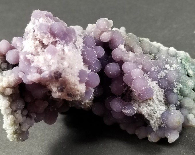 Sparkly GRAPE AMETHYST CHALCEDONY Purple Blue Pink Clear Crystals Sulawesi Indonesia Mineral Specimen Purple Agate Quartz Rocks Stones