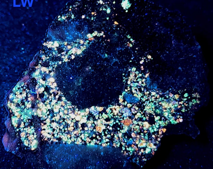 Nice Smaller LW & MW Uv Fluorescent + LW Phosphorescent Sphalerite - Horn Silver Mine, Frisco, Utah