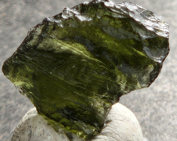 A++ Grade Beautiful Green Moldavite from Chlum Czech Republic Gems Minerals Crystals