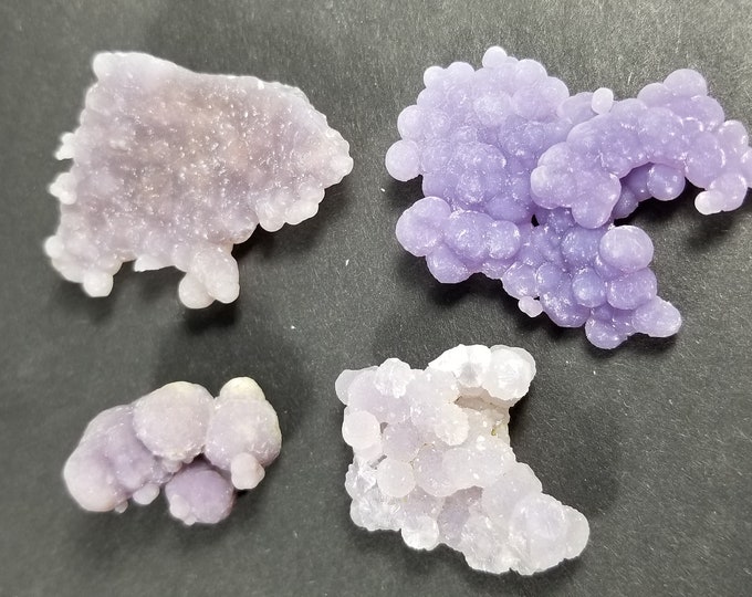 Lot of GRAPE AMETHYST CHALCEDONY Crystals Jewelry Mineral Specimens Sulawesi Indonesia Mineral Specimen Bubbly Purple Agate Quartz Gems