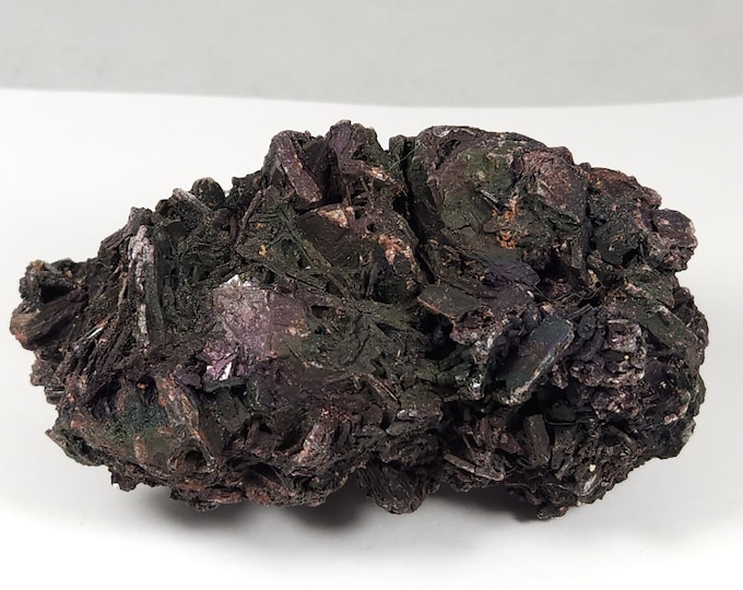 RAINBOW TURGITE Crystals Iridescent Hematite Goethite on Kyanite Graves Mountain Georgia Usa Mineral Specimen Rock Crystal