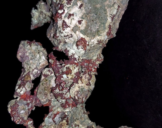 Big 7" Sculptural Native Copper with Quartz Malachite & Epidote Pine Mtn. Adams County Pennsylvania USA Minerals Rocks