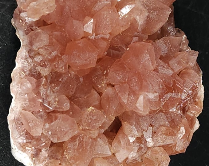 A++ Pink Amethyst aka Rose Quartz Crystals Partial Geode Choique Mine Argentina - Mineral Specimen Crystal Cluster
