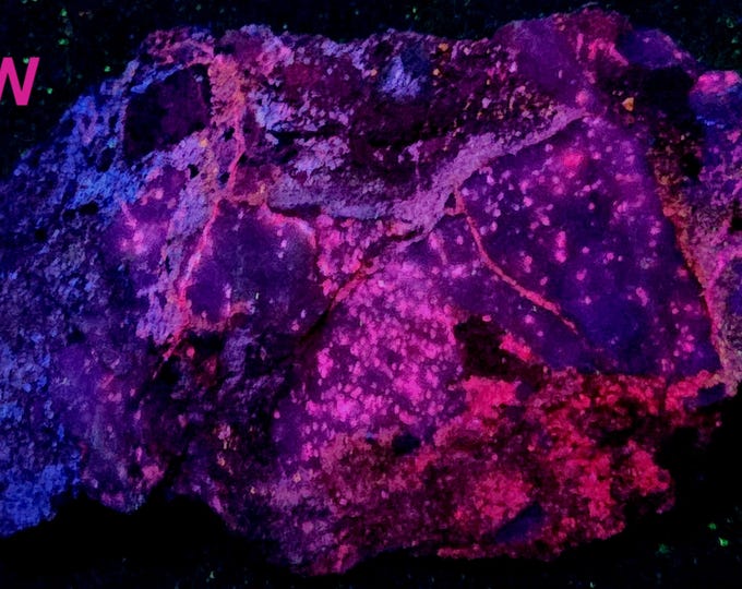 Excellent SW MW LW Uv Fluorescent + Phosphorescent Smithsonite, Sphalerite & Hydrozincite- Horn Silver Mine, Frisco, Utah