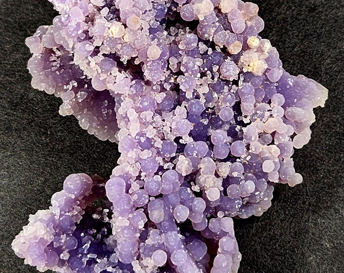 GRAPE AMETHYST Chalcedony Crystals Sulawesi Indonesia Mineral Specimen Purple Agate Quartz