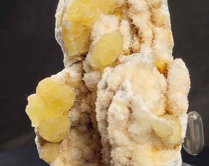 Rare Botryoidal Golden Fluorite Crystals from Xinyang Henan China Mineral Specimen Rocks