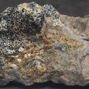 Caswellite, Glaucochroite, Franklinite & SW Shortwave UV Fluorescent Willemite Franklin NJ Rare Minerals Ultraviolet Rocks