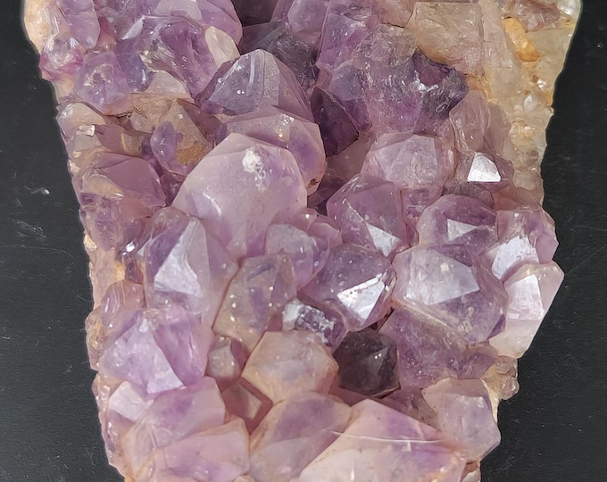 Nice Plate of Deep Purple Amethyst Crystals from Brazil Quartz Crystal Cluster