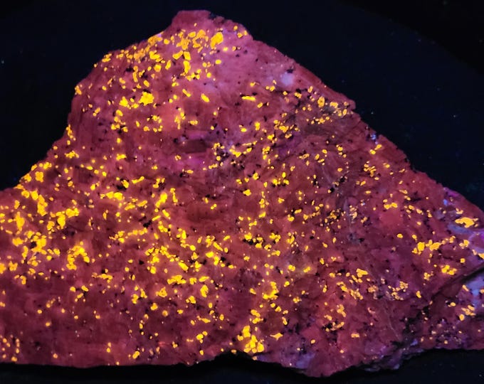 Big 4lbs+ Shortwave SW Ultraviolet Fluorescent Wollastonite in Calcite Sterling Hill Mine by Franklin New Jersey UV Rocks Minerals