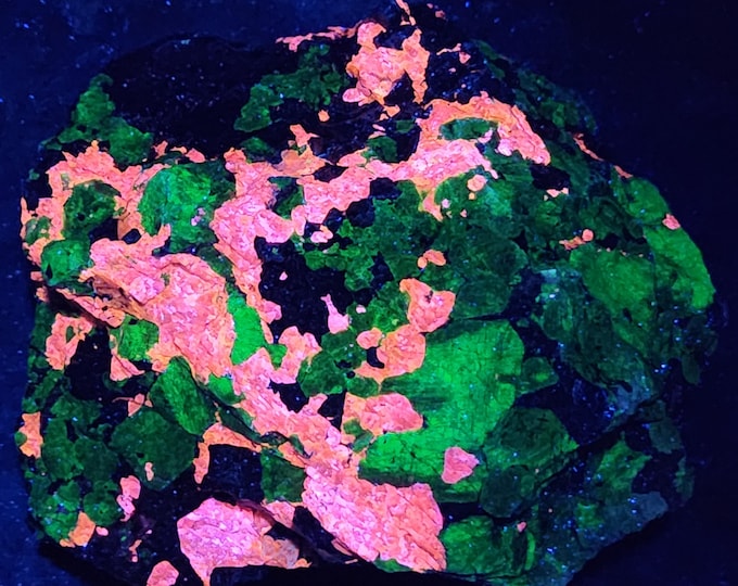 XL 6.8lbs SW LW Uv Fluorescent + Phosphorescent - Sphalerite & Willemite Sterling Hill Mine by Franklin Nj Ultraviolet Minerals