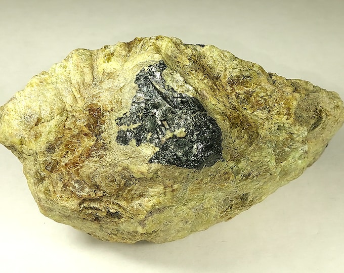 Large Shortwave + Longwave Ultraviolet Fluorescent Gemmy Green Willemite with Franklinite Franklin Mine New Jersey USA UV Rock Mineral