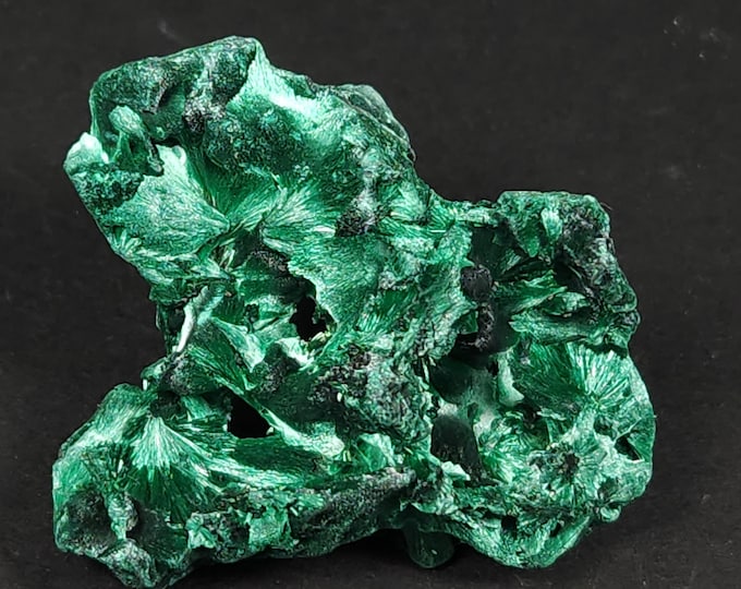 Gorgeous Fibrous Malachite Crystals from Kolwezi, Katanga, Republic of the Congo Mineral Specimen