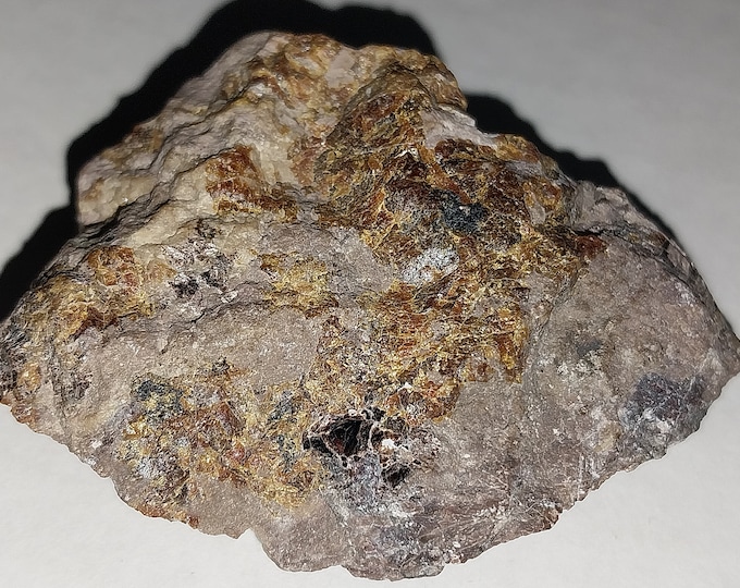 Small Glauchocroite Manganaxinite Hendricksite & Andradite w/ SW Shortwave UV Fluorescent Willemite Franklin NJ Rare Minerals