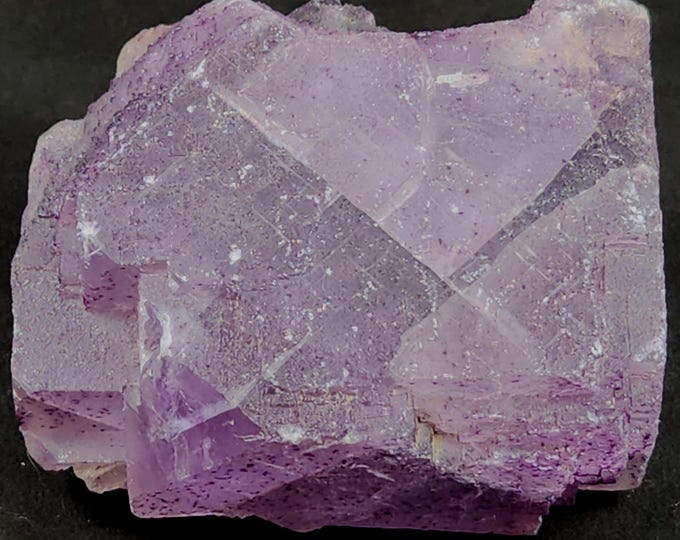 Big Cubic Purple Fluorite Crystal - Cave-In Rock, Hardin County, Illinois, USA - Shortwave, Midwave & Longwave UV Fluorescent