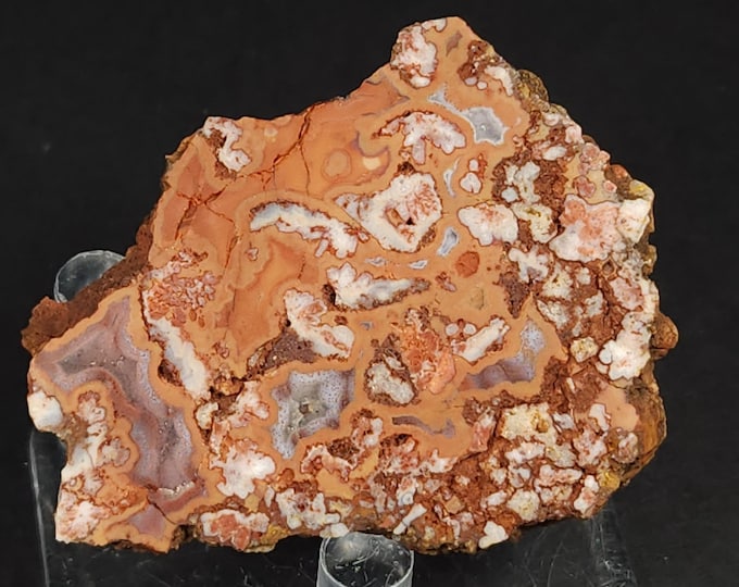 A++ Fancy Brecciated Agate & Jasper Polished 1/2 Nodule - from Zirandaro, Guerrere, Mexico