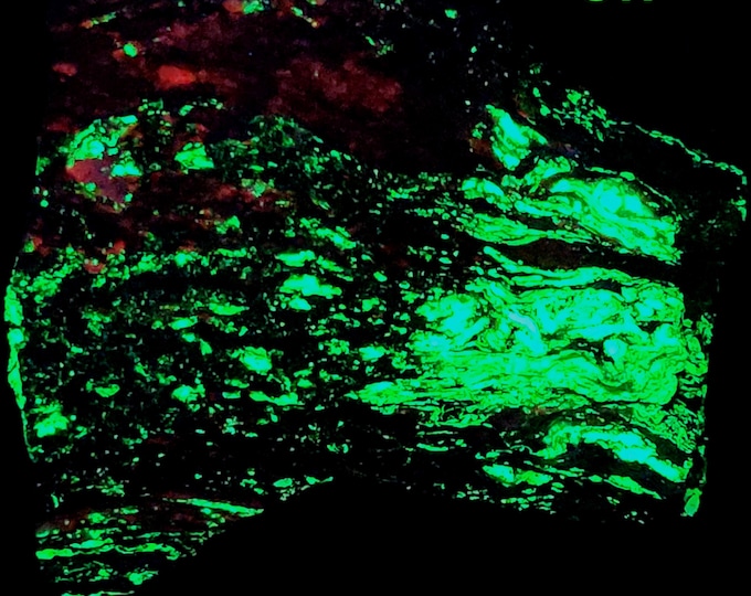 Big 3.1 lbs SW MW LW Uv Fluorescent Mylonitized Ore "Mylonite" Willemite Calcite Sphalerite - Sterling Hill Mine by Franklin Nj
