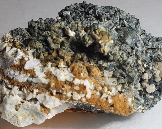 Rare Pyroxene, Scapolite & Chondrodite Crystals from Edenville, New York Classic USA Mineral Specimen