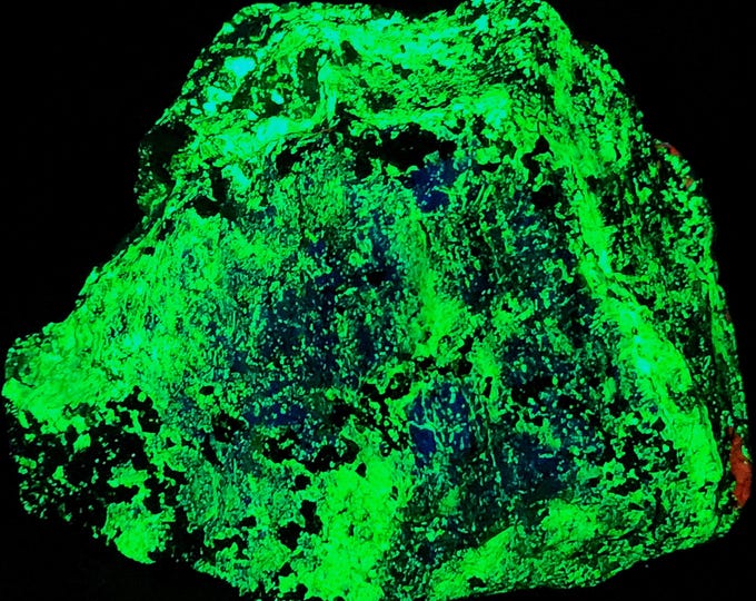 XL Shortwave SW UV Fluorescent Pink/White Willemite Hardystonite  Calcite Franklin New Jersey Ultraviolet Rocks Minerals