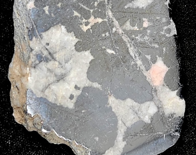Polished Native Silver Slab with Silver Minerals from Cobalt, Ontario, Canada Mineral Specimen Rock Jewelry