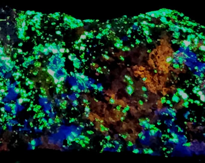 Shortwave SW + Longwave LW UV Clinohedrite Hardystonite Willemite Lw Bustamite Franklin New Jersey Ultraviolet Rock Mineral Specimen