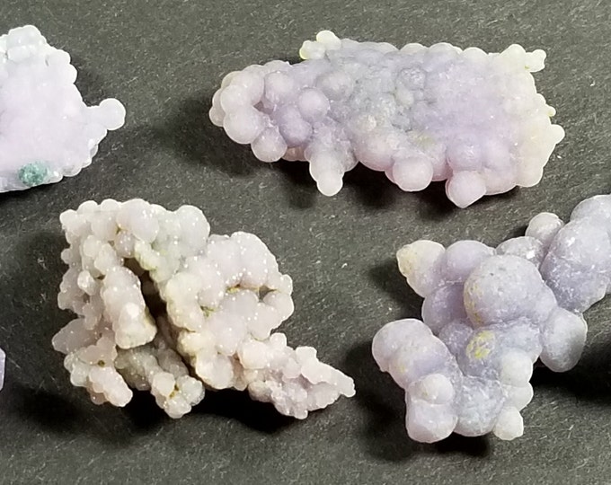 Lot of GRAPE AMETHYST CHALCEDONY Crystals Jewelry Mineral Specimens Sulawesi Indonesia Mineral Specimen Bubbly Purple Agate Quartz Gems