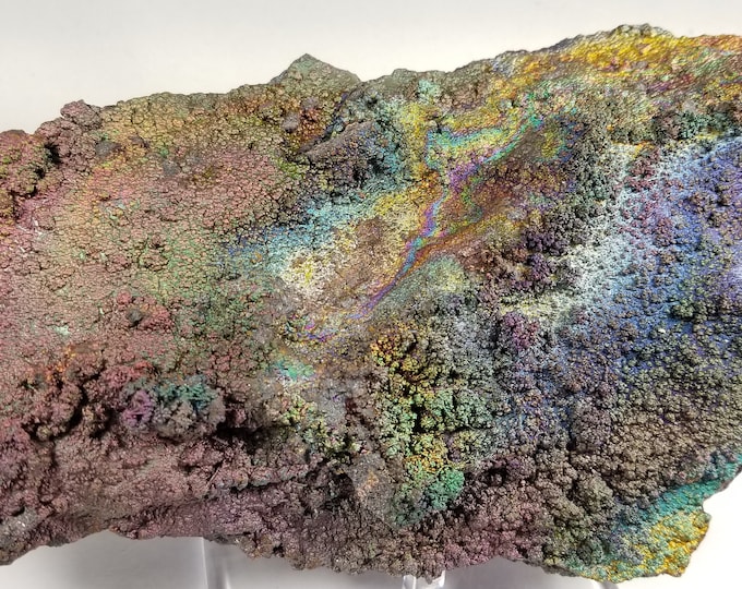 Extra--Large RAINBOW TURGITE Iridescent Hematite Goethite Graves Mountain Georgia Mineral Specimen Rocks Crystals