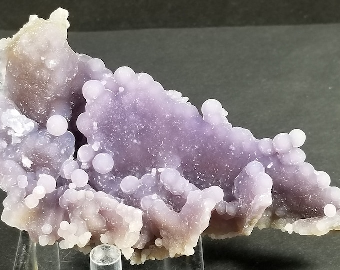 Sparkling GRAPE AMETHYST CHALCEDONY Crystals with Great Form Mineral Specimen Bubbly Purple Agate Quartz Sulawesi Indonesia Rocks Stones
