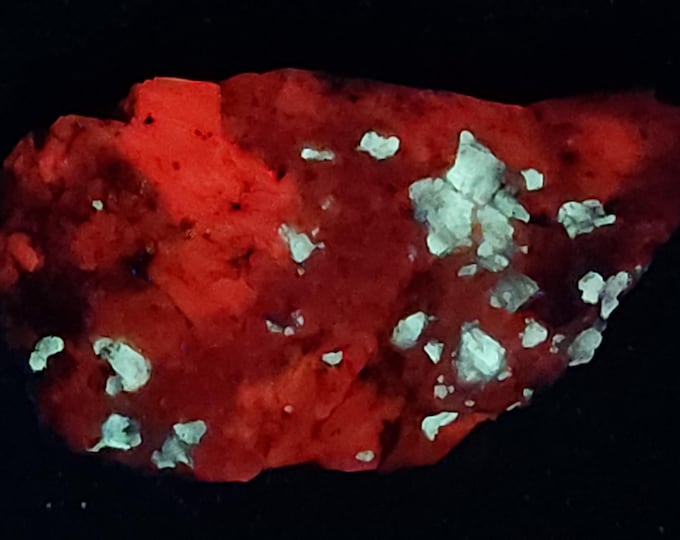 Nice + Rare SW Shortwave UV Fluorescent Barite in Calcite Sterling Hill Mine by Franklin New Jersey Minerals Rocks