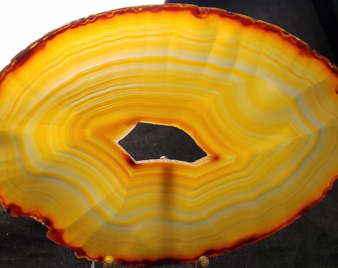 Large, 2-Sided Polished Banded Agate Slab from Brazil? - Mineral Specimen Display