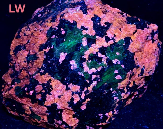 Big A++ 4.2lbs SW MW LW Uv Fluorescent + Phosphorescent - Sphalerite & Willemite - Sterling Hill Mine by Franklin Nj Minerals
