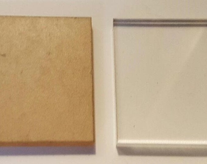 3" x 0.25" Clear Square Plastic Acrylic Mineral / Collectible / Specimen Display Bases 3" x 1/4" Thick