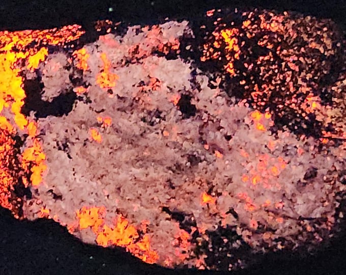 Nice SW UV Fluorescent Barytocalcite, Calcite & Svabite - Langban, Sweden Ultraviolet Mineral Specimen