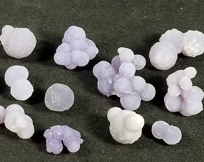 Lot of Small A++ GRAPE AMETHYST CHALCEDONY Crystals Jewelry Mineral Specimens Sulawesi Indonesia Minerals Bubbly Purple Agate Quartz Gems