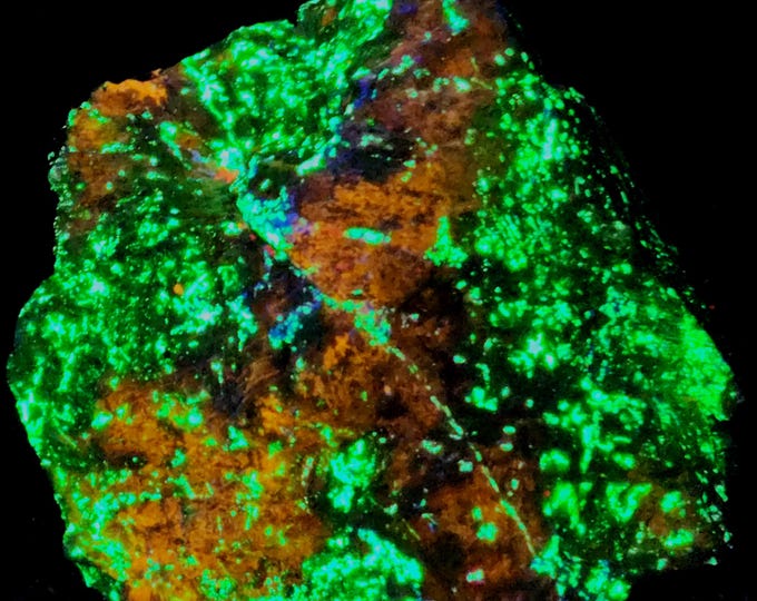 Shortwave SW + Longwave LW UV Clinohedrite Hardystonite Willemite Lw Bustamite Franklin New Jersey Ultraviolet Rock Mineral Specimen