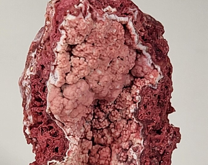 Rare Pink & Red Botryoidal Ferrian Variscite Crystals Minerals Rocks Pekan District, Pahang, Malaysia