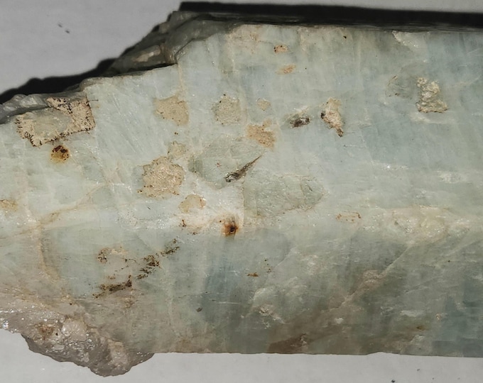 Extra-Large Beryl var. Aquamarine Crystal with Quartz from Brazil