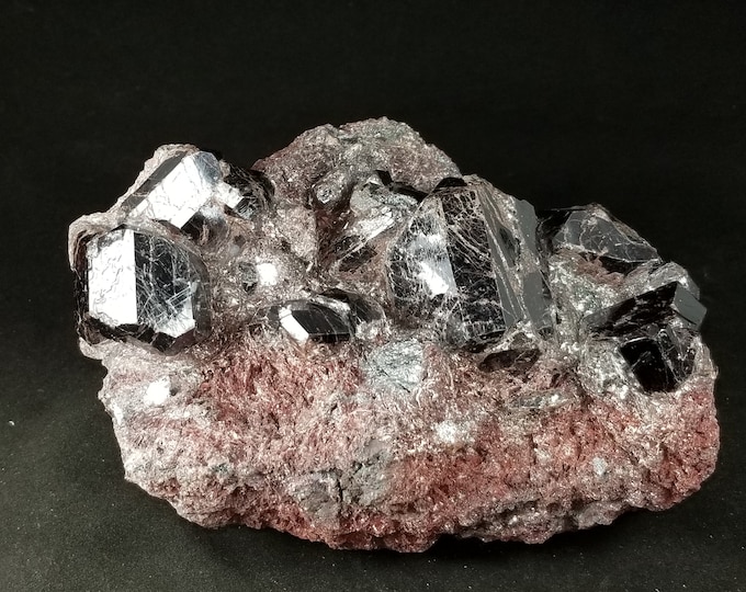 Top A++ Big Twinned RUTILE CRYSTALS on Matrix Graves Mountain Georgia Large Cabinet Fine Mineral Specimen Crystal Rock Gem Museum