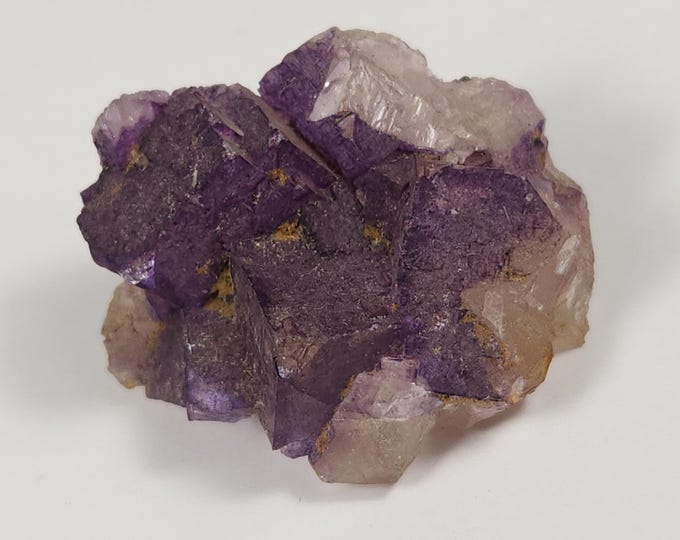 Yellow & Blue Fluorite Crystal - Cave-In Rock, Hardin County, Illinois, USA - Shortwave, Midwave  Longwave UV Fluorescent