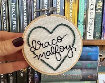 Draco Malfoy Book Boyfriend Embroidery Wall Art Ornament - Bookish Booktok
