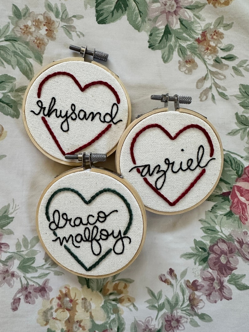 Custom Personalized Book Boyfriend Embroidery Wall Art Ornament - Bookish Booktok image 2