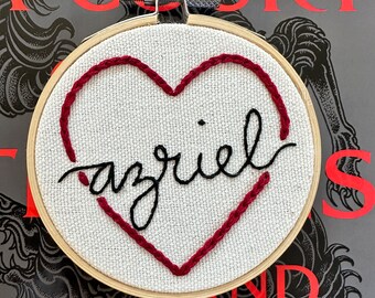 Azriel Book Boyfriend Embroidery Wall Art Ornament - Bookish ACOTAR