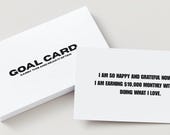 Goal Card Printable Bob Proctor Inspired Law of Attraction Manifestation Card Wealth Affirmation  Editable Canva Template